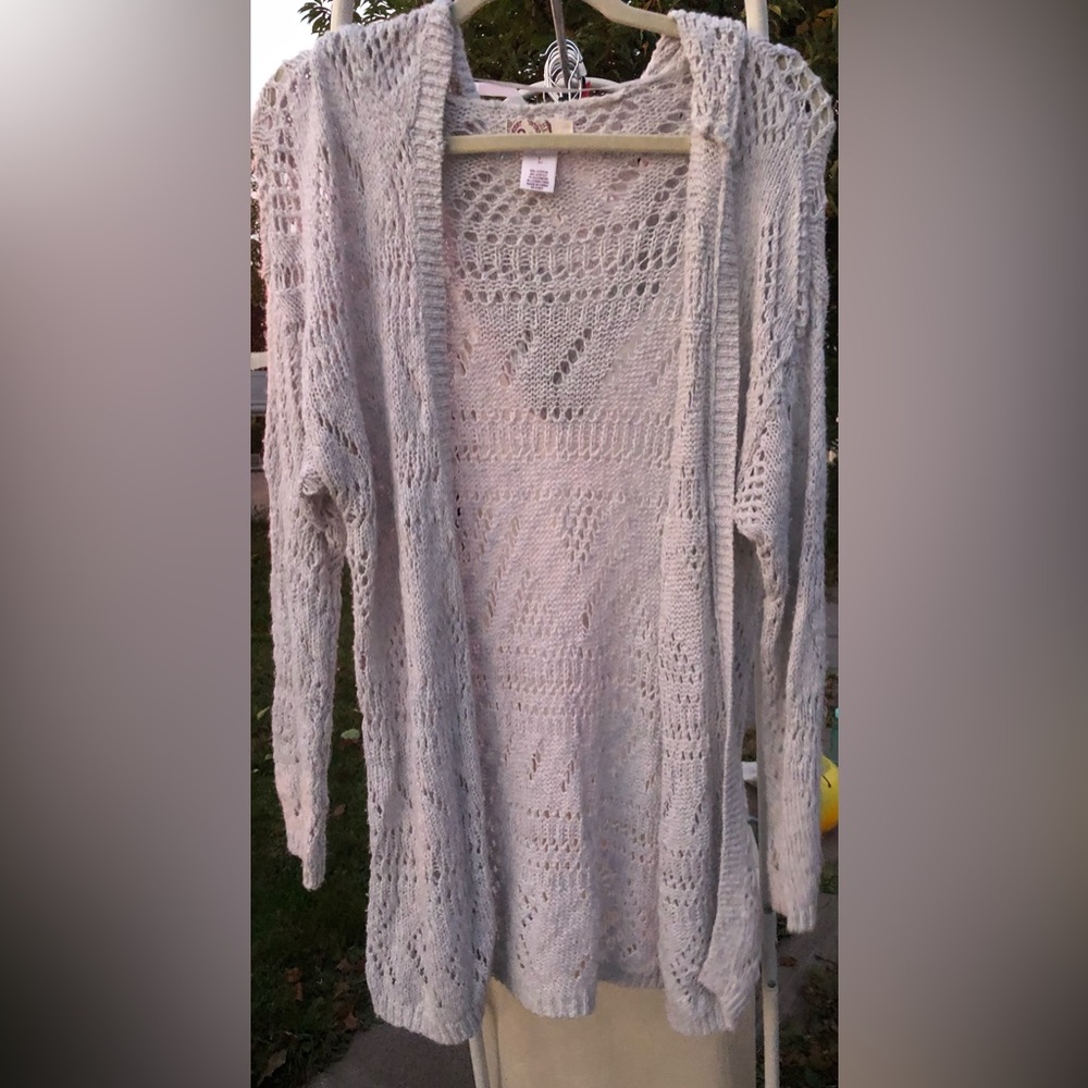 Grey long cardigan
